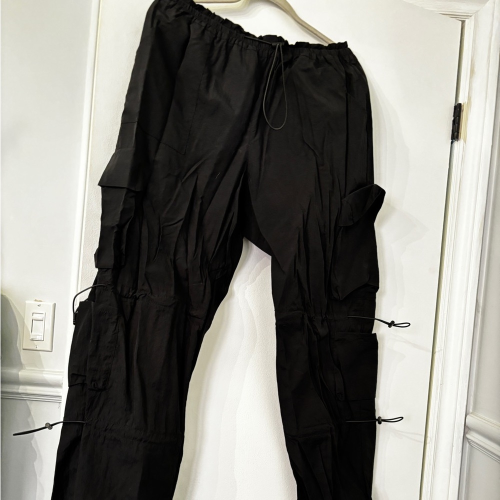 Black Parachute Cargo Pants